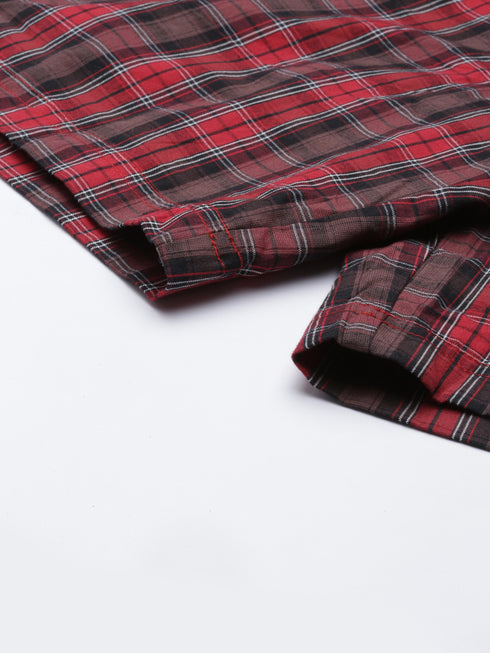Red Checks Lounge Short